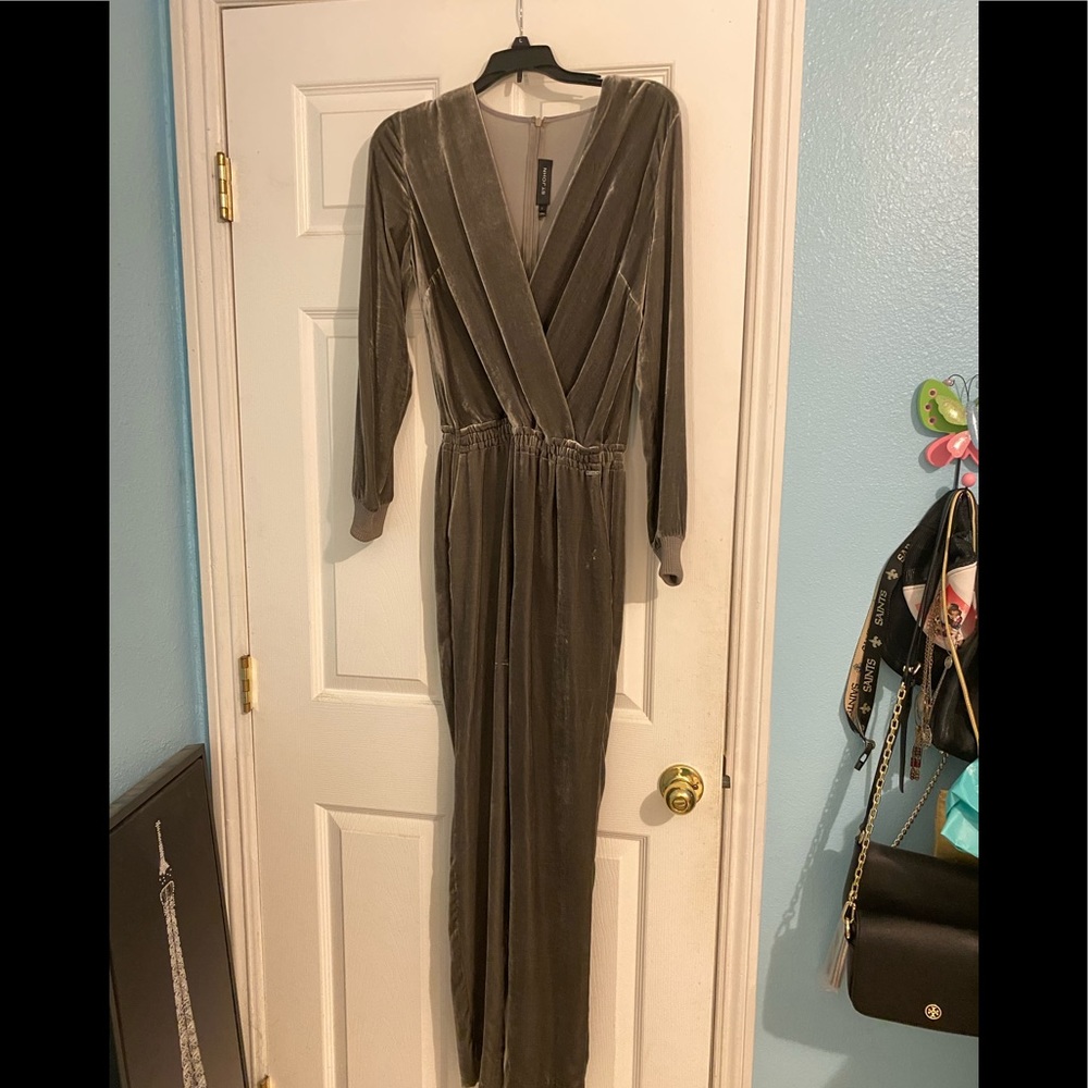 St. John Velvet Jumpsuit - Picture 5 of 8